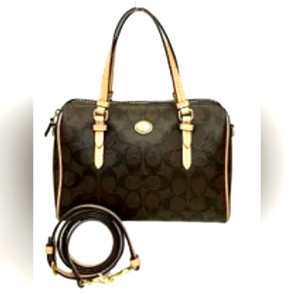 COACH PEYTON SIGNATURE BENNETT MINI SATCHEL Purse Handbag